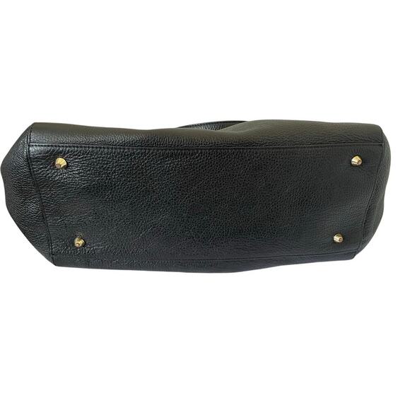 Authentic Versace Collection Pebbled Leather Chain Top Handle Bowler Bag Luxury - Picture 11 of 16